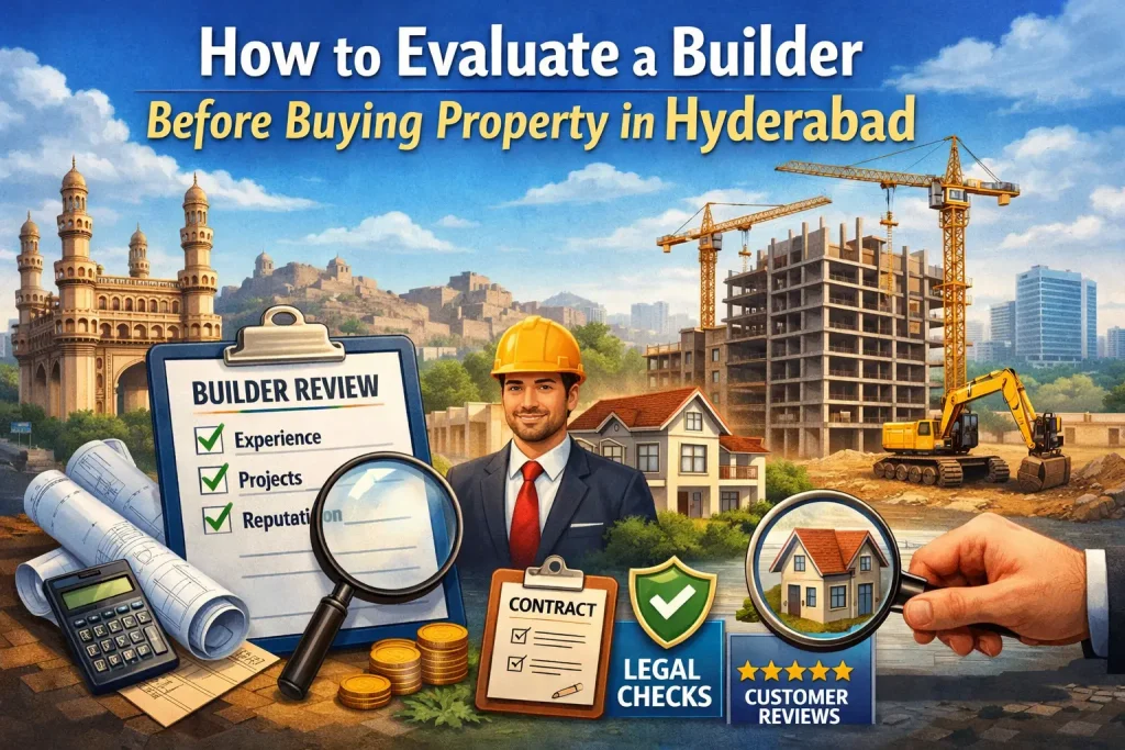 Checklist to evaluate a real estate builder before buying property in Hyderabad 