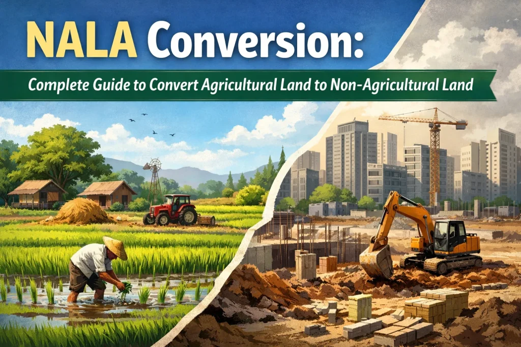 NALA Conversion process converting agricultural land to non agricultural land in India