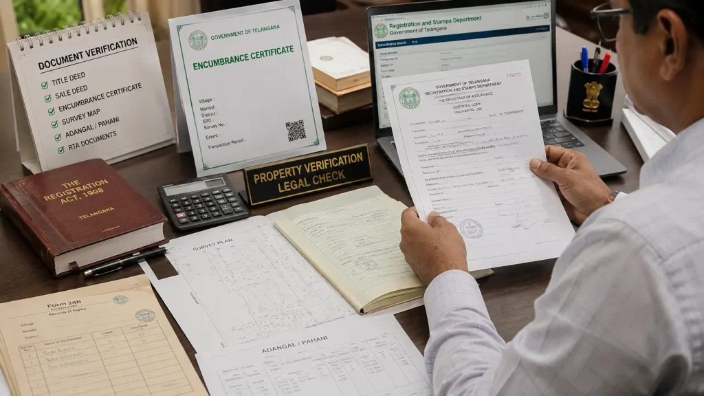 Property document verification process for Gram Panchayat plots in Telangana