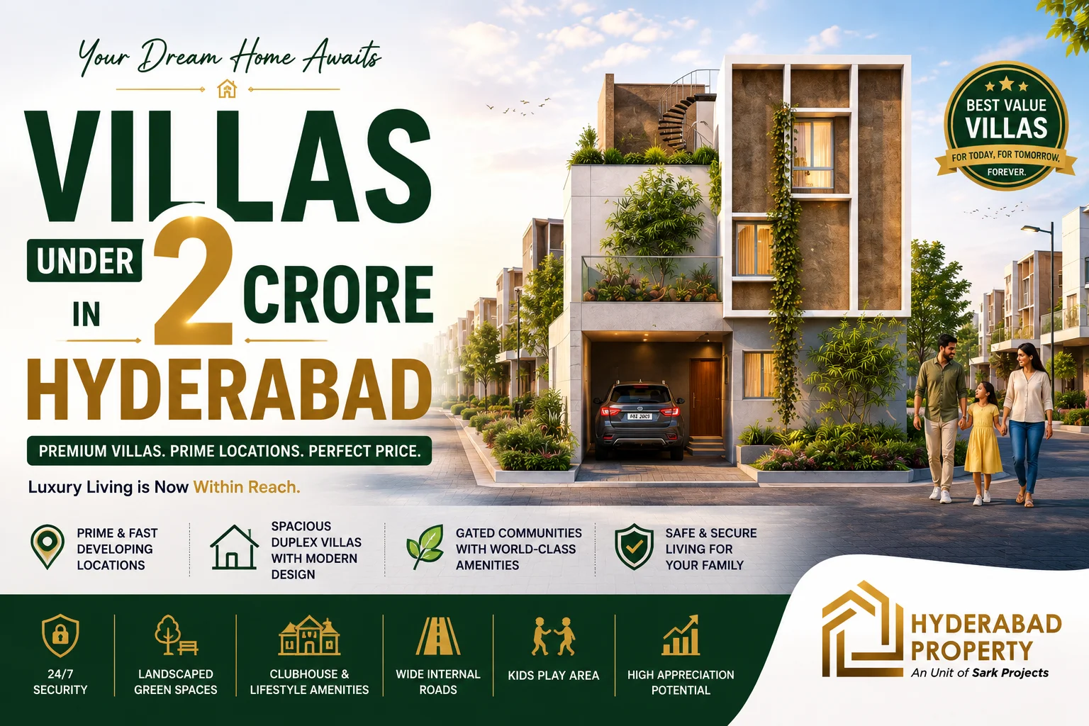 Gated Community Villas Under 2 Crore in Hyderabad