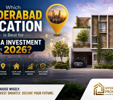 Modern gated community villas in Hyderabad showcasing top investment locations for villa buyers in 2026 