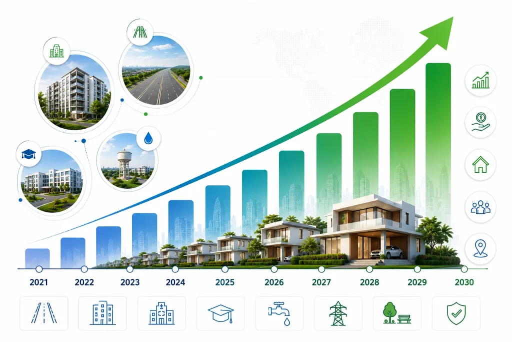 Property price appreciation trend in Shankarpally from 2021 to 2030